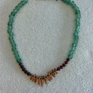 SOLD Jonesy Woods Amazonite & Carnelian 24” Boho Necklace